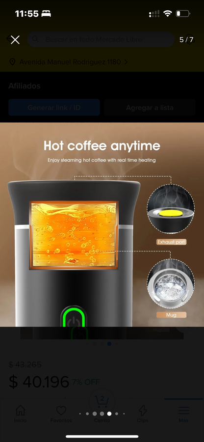 Cafetera Portátil Wild Coffe