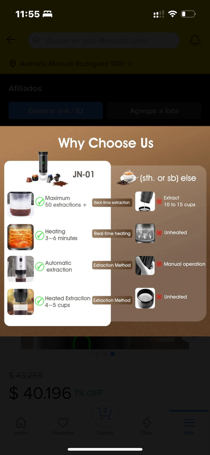 Cafetera Portátil Wild Coffe